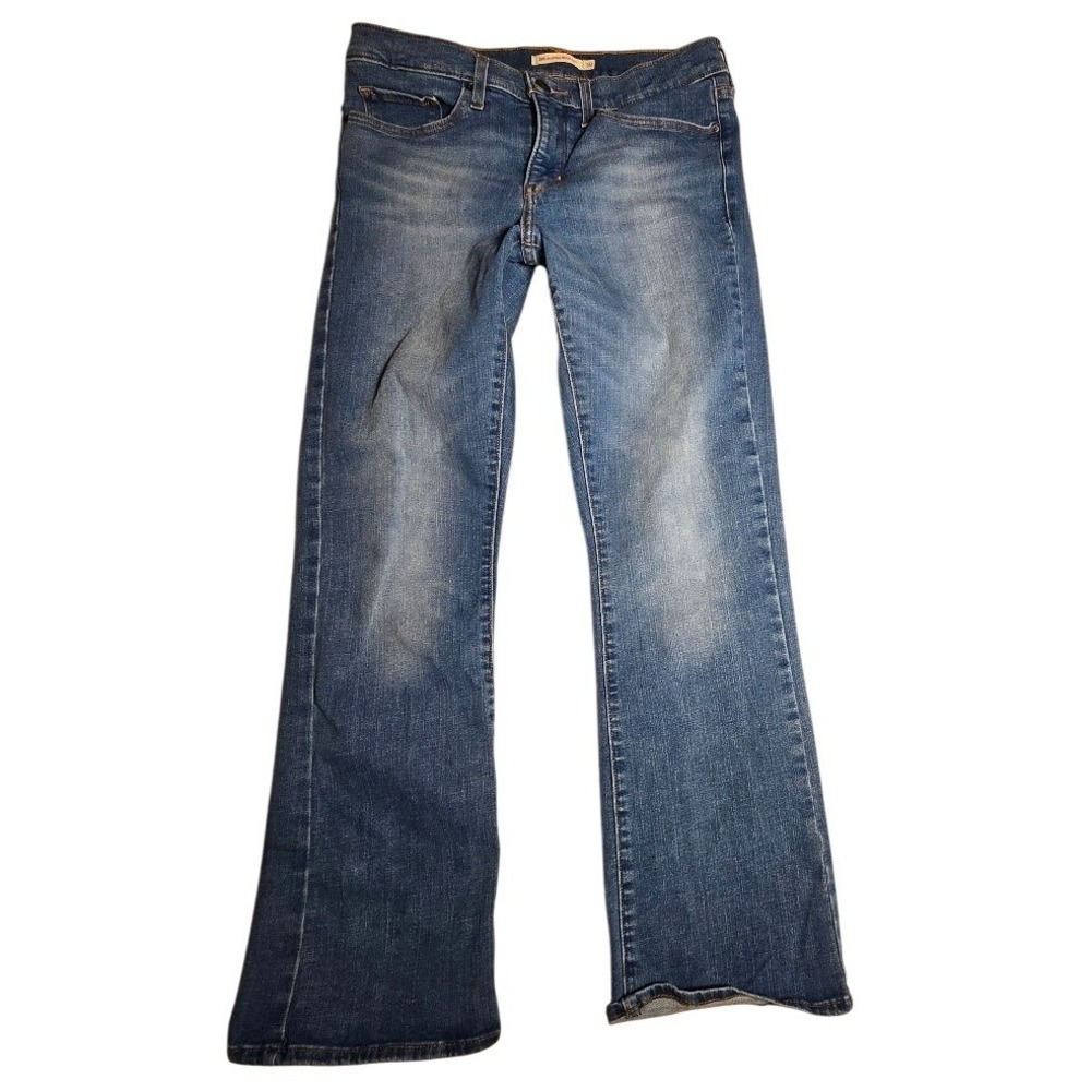 Levis 315 Bootcut Jeans Womens 30 Medium Wash Blue Denim faded whiskered 906